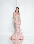 Terani Couture - 1812gl6493 Sheer Cap Sleeves Beaded Gown