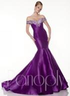 Panoply - Embellished Off-the-shoulder Mikado Mermaid Dress 44297