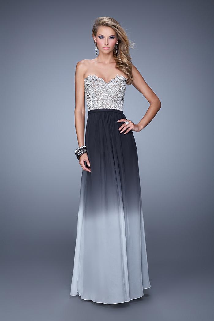 La Femme - 21074 Embroidered Lace A-line Gown