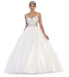 May Queen - Vibrant Bedazzled Sweetheart Ball Gown Lk67