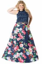 Celebrations By Sydney's Closet - Ce1804 Two Piece Floral Print Dress