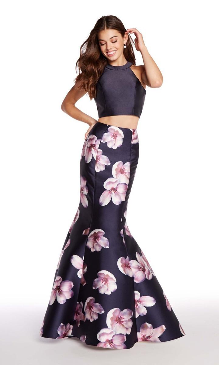 Alyce Paris - 60178 Two-piece Floral Print Mikado Mermaid Gown