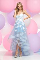 Zoey Grey - Strapless Sweetheart Tulle High-low Gown 30856