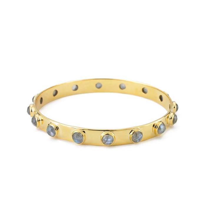 Margaret Elizabeth - 16 Stone Bangle Labradorite