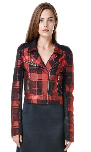 Again Collection - Bowie Plaid Moto In Print