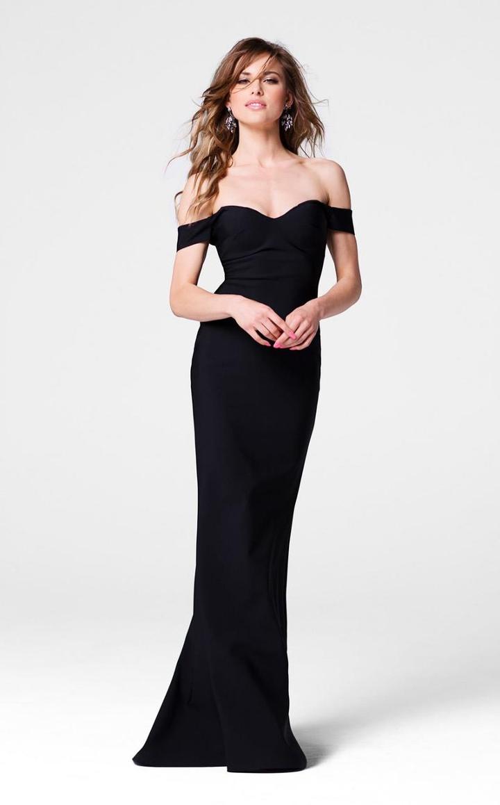 Tarik Ediz - Off The Shoulder Fitted Gown 50006