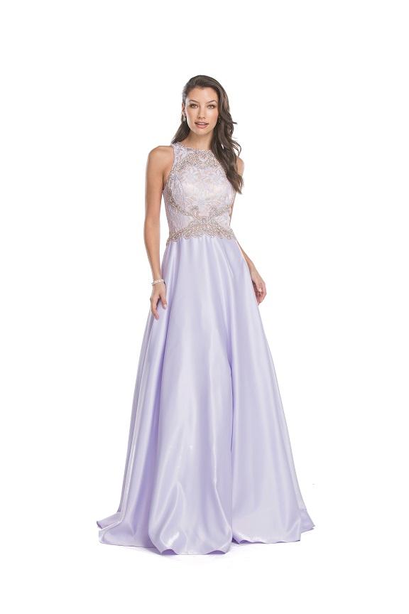 Aspeed - L1681 Embellished Halter Neck Evening Ballgown