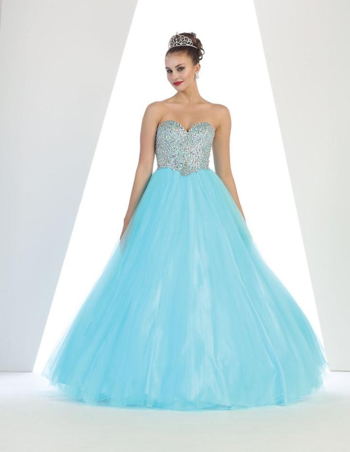 May Queen - Lk-70 Rhinestone Embellished Ballgown