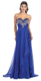 Divine Long Strapless Sequined Dress