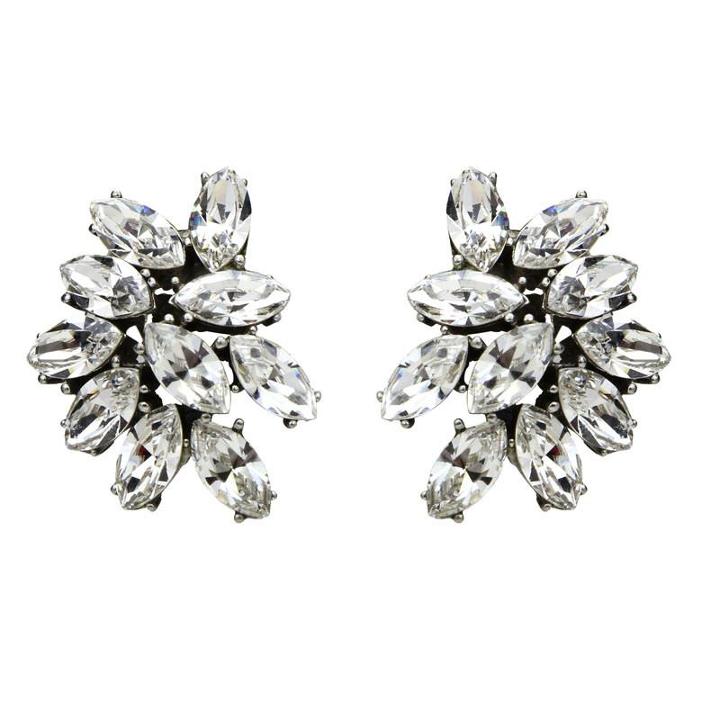 Ben-amun - Crystal Cluster Clip Earrings
