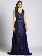 Lara Dresses - 33531 Embellished V-neck A-line Dress