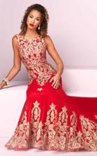 Tiffany Designs - 16237 Intricate Gilded Lace Trumpet Gown