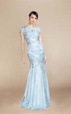 Mnm Couture - 9925w Elegant Jewel Neckline Mermaid Gown