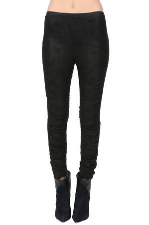 Free People Shirred Suede Legging In Black