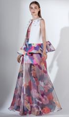 Saiid Kobeisy - 3422 Multi-colored Tulle Organdy A-line Dress