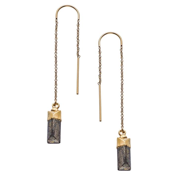 Heather Hawkins - Baguette Thread Thru Earrings