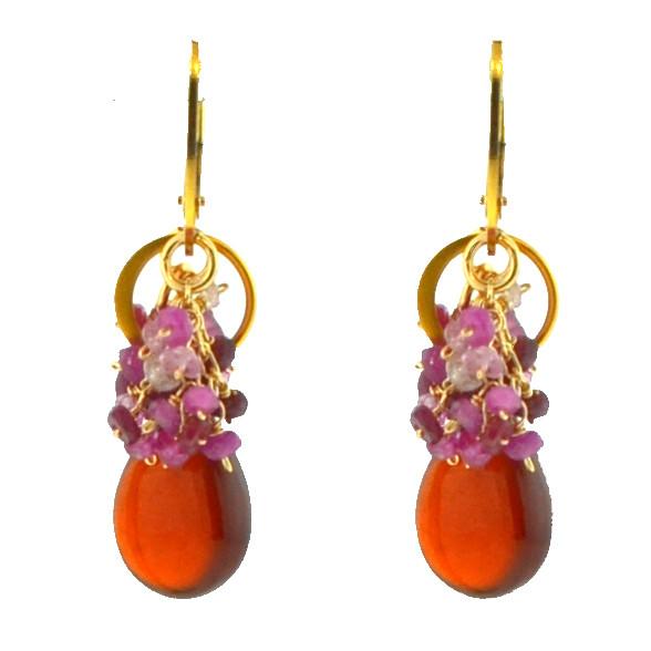 Mabel Chong - Up/downtown Earrings In Garnet