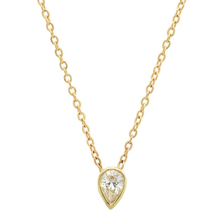 Margaret Elizabeth - Pear Diamond Necklace