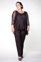 Soulmates - C8057x Queen Babydoll Tunic Top Pants Set