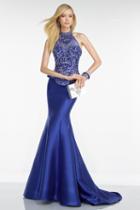Alyce Paris Black Label - 5729 Embellished Halter Neck Mermaid Dress