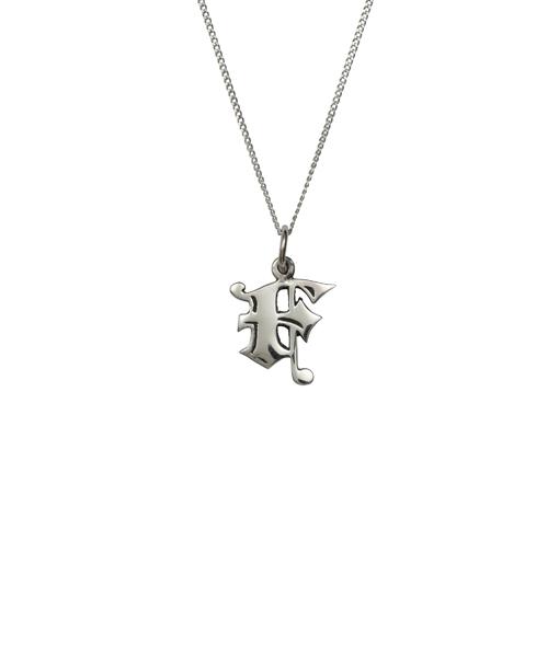 Femme Metale Jewelry - Love Letter F Charm Necklace