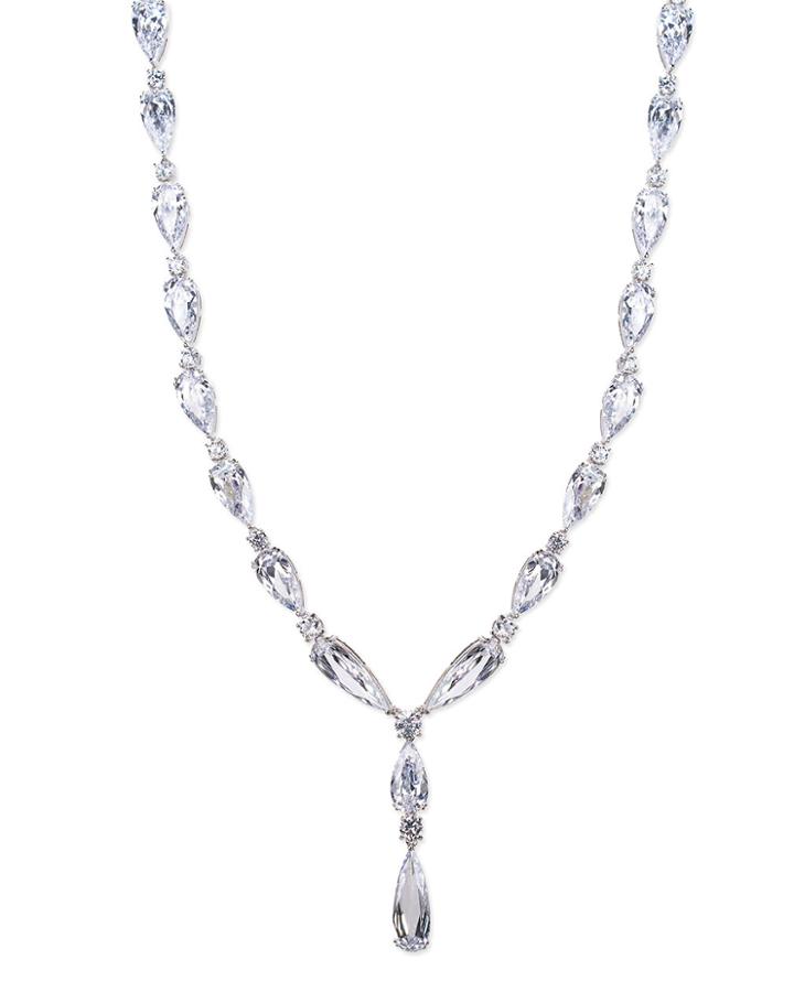 Cz By Kenneth Jay Lane - Elongated Pear Drop Necklace