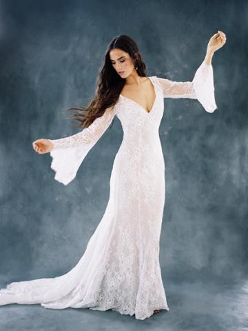 Wilderly Bride By Allure Bridals - F108 Long Bell Sleeve Bridal Gown