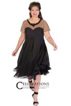 Sydney's Closet - Beaded Knee Length Dress Ce1601