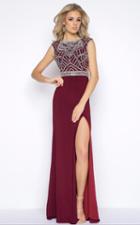 Cassandra Stone - 40611a High Neck Gown Style