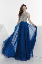 Tiffany Homecoming - Glittering Sleeveless A Line Silhouette Long Gown 16083