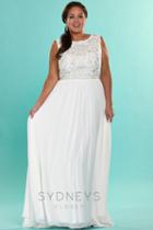 Sydney's Closet - Embellished Sleeveless Long Scoop Dress Sc5074