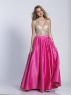 Dave & Johnny - 3236 Two Piece Embellished Halter A-line Dress