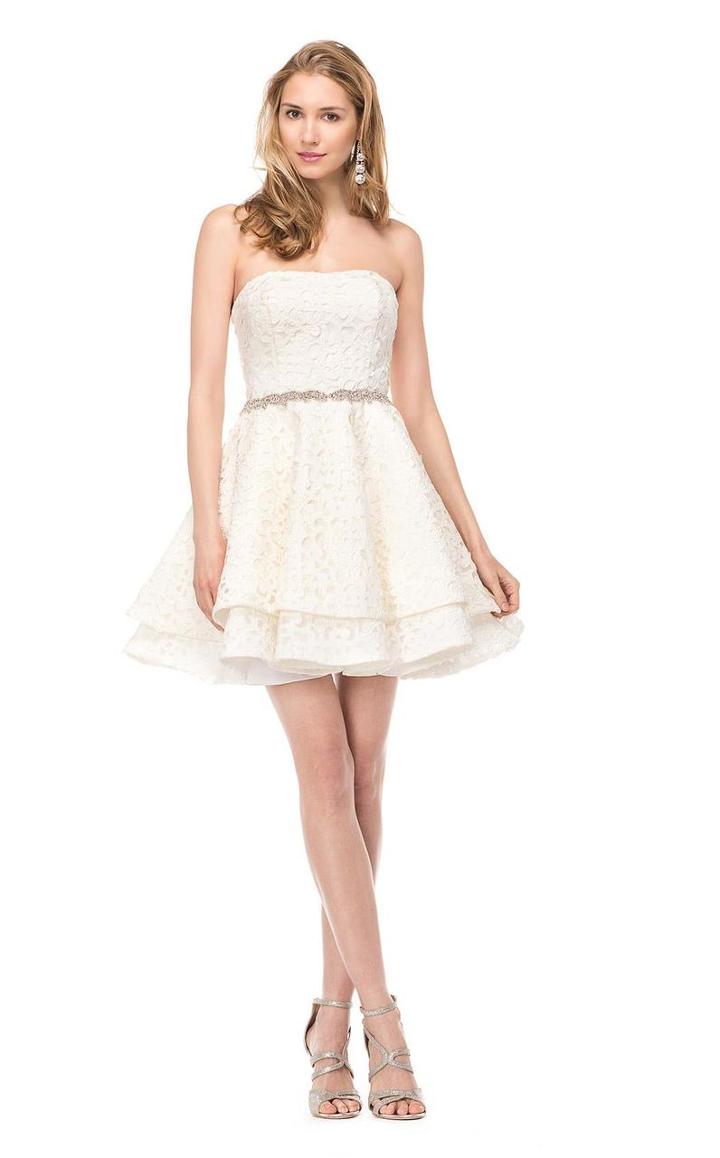 Colors Dress - 1512 Strapless Layered Cocktail Dress