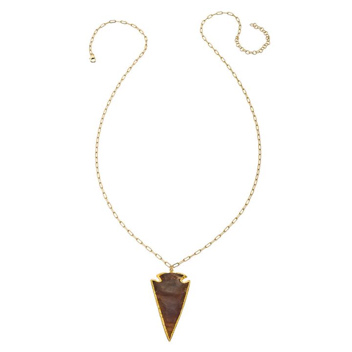 Heather Hawkins - The Shining Necklace - Agate Arrowhead