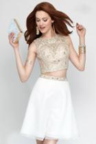 Alyce Paris - 3691 Two Piece Short Dress In Diamond White