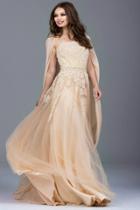 Jovani - 50190 Lace Straight Across A-line Dress