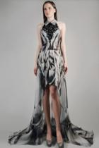 Beside Couture By Gemy - Cpf14 4115 Collared Ornate High Low Gown