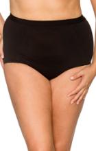 Curve Swimwear Black 304b Retro High Waist Bottom