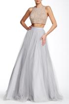 Terani Couture - 1611p1377a Bedazzled Halter A-line Dress