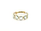 Tresor Collection - Blue Topaz Stackable Ring Bands With Adjustable Shank In 18k Yellow Gold 6369759364