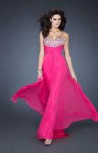 Gigi - 18786 Crystal Ruched Chiffon Gown