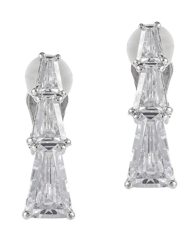 Cz By Kenneth Jay Lane - Tapered Baguette Earring