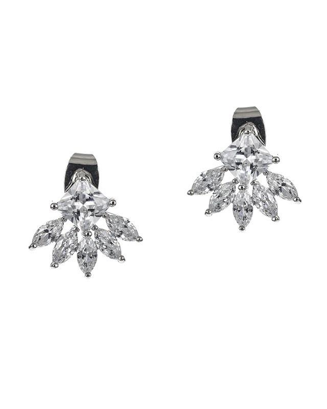 Cz By Kenneth Jay Lane - Princess Stud With Marquise