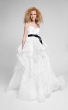 Terani Couture - Sheer Striped Sweetheart Ballgown 1711p2246