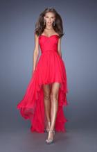 La Femme - 19791 Strapless High Low Chiffon Dress