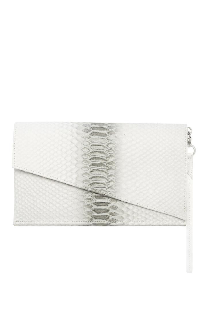 August Handbags - The Chelsea In Cemento Ombre Snake