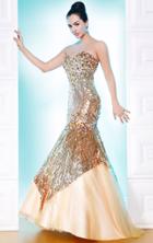 Mnm Couture - 7781 Bedazzled Sweetheart Mermaid Dress