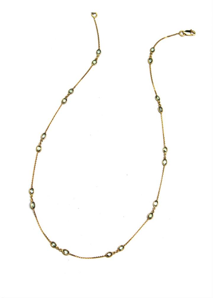 Tresor Collection - Green Sapphire Necklace In 18k Yellow Gold
