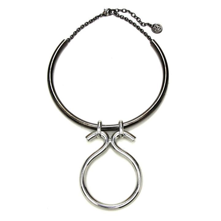 Ben-amun - Natura Collar Necklace With Hoop Drop Pendant