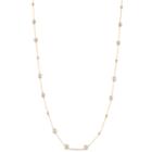 Tresor Collection - Rainbow Moonstone Smooth Oval Long Necklace In 18k Yellow Gold